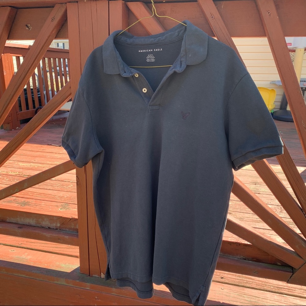 American Eagle Polo Men’s Gray Medium Polo Shirt - Picture 4 of 15